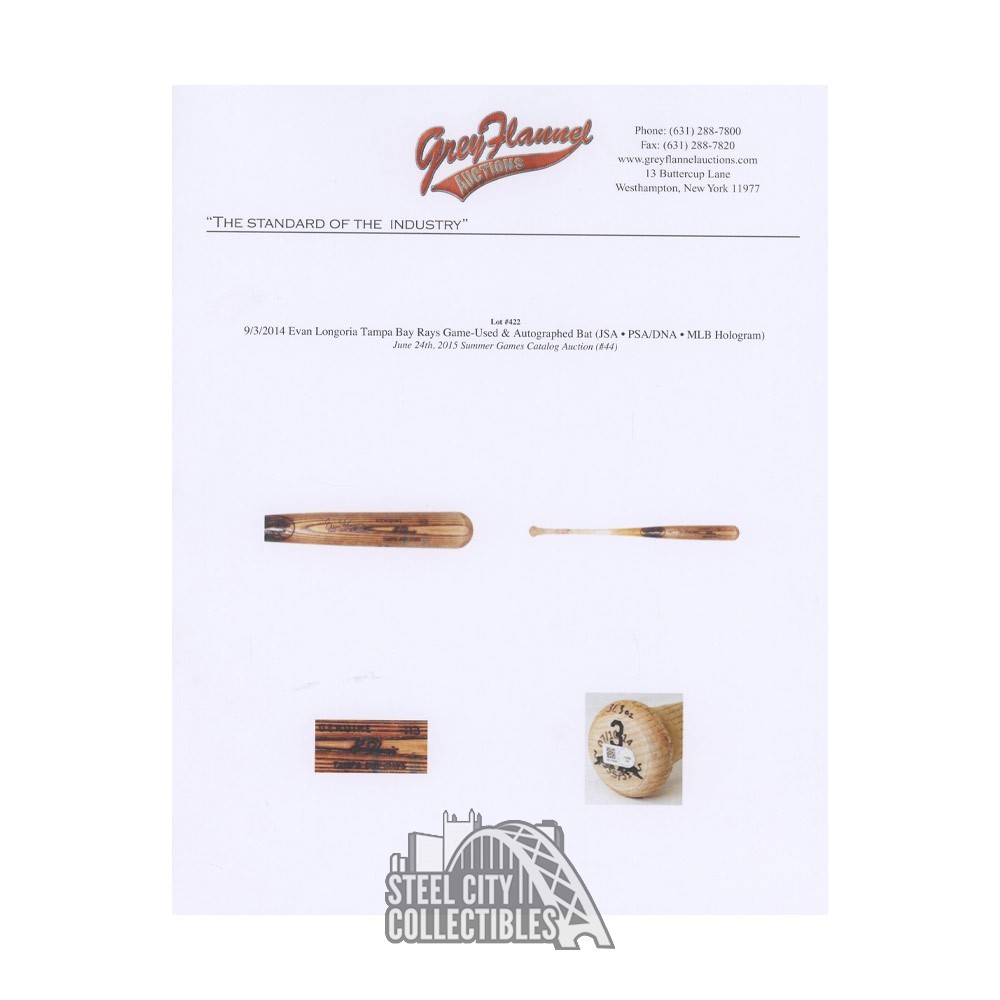 Evan Longoria Autographed Game Used 2014 Louisville Slugger
