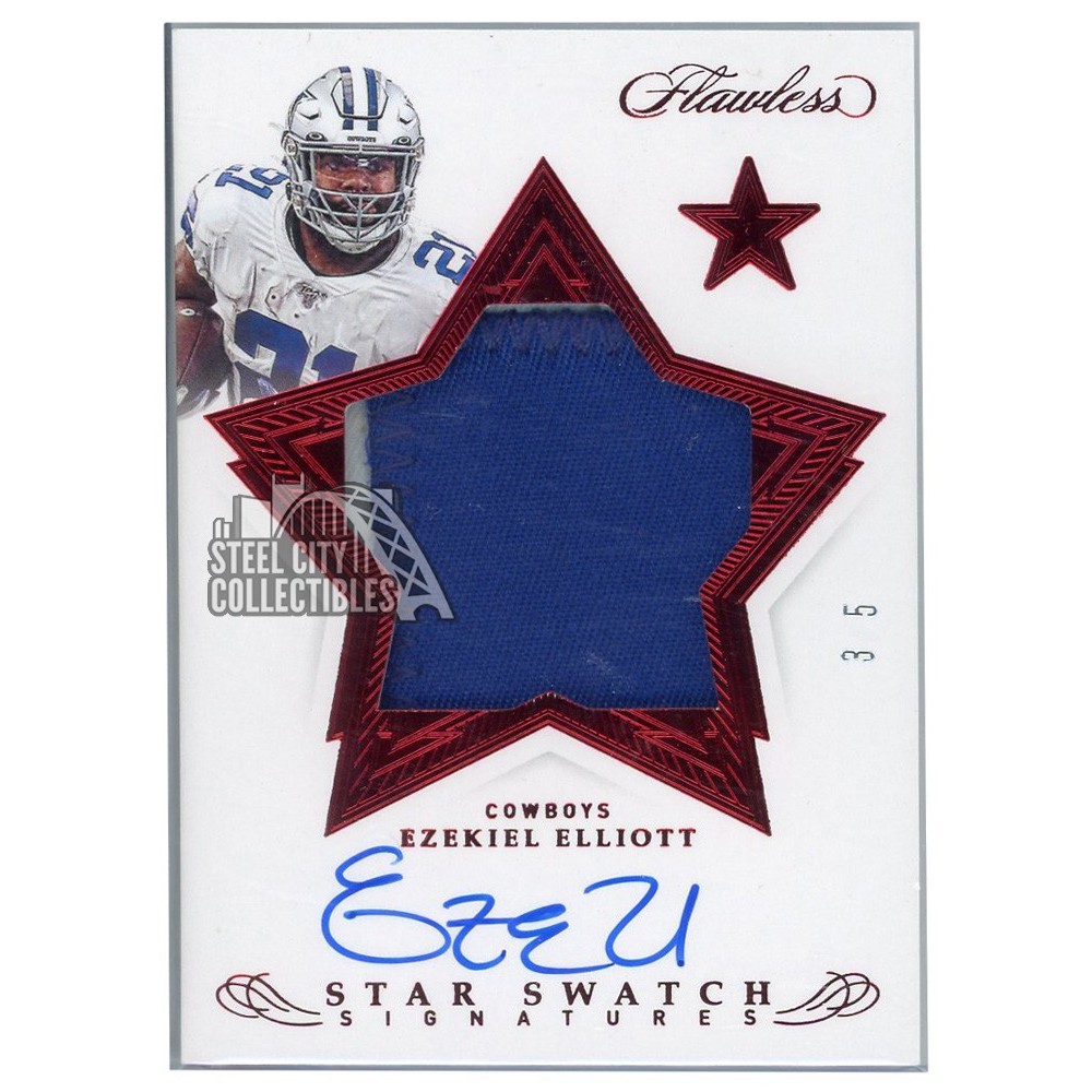 Ezekiel Elliott 2019 Panini Flawless Star Swatch Autograph Patch