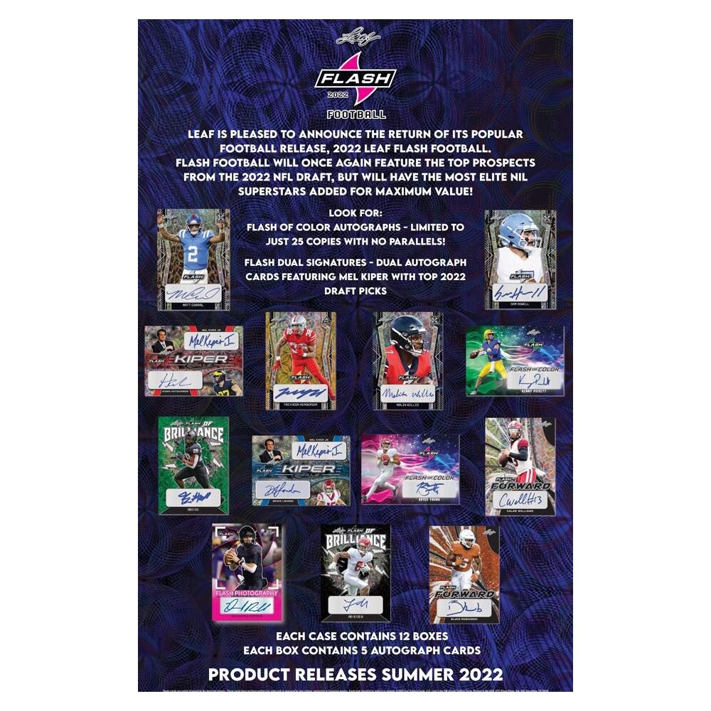 2018 Leaf NFL Football Draft Picks Value Box Trading Cards