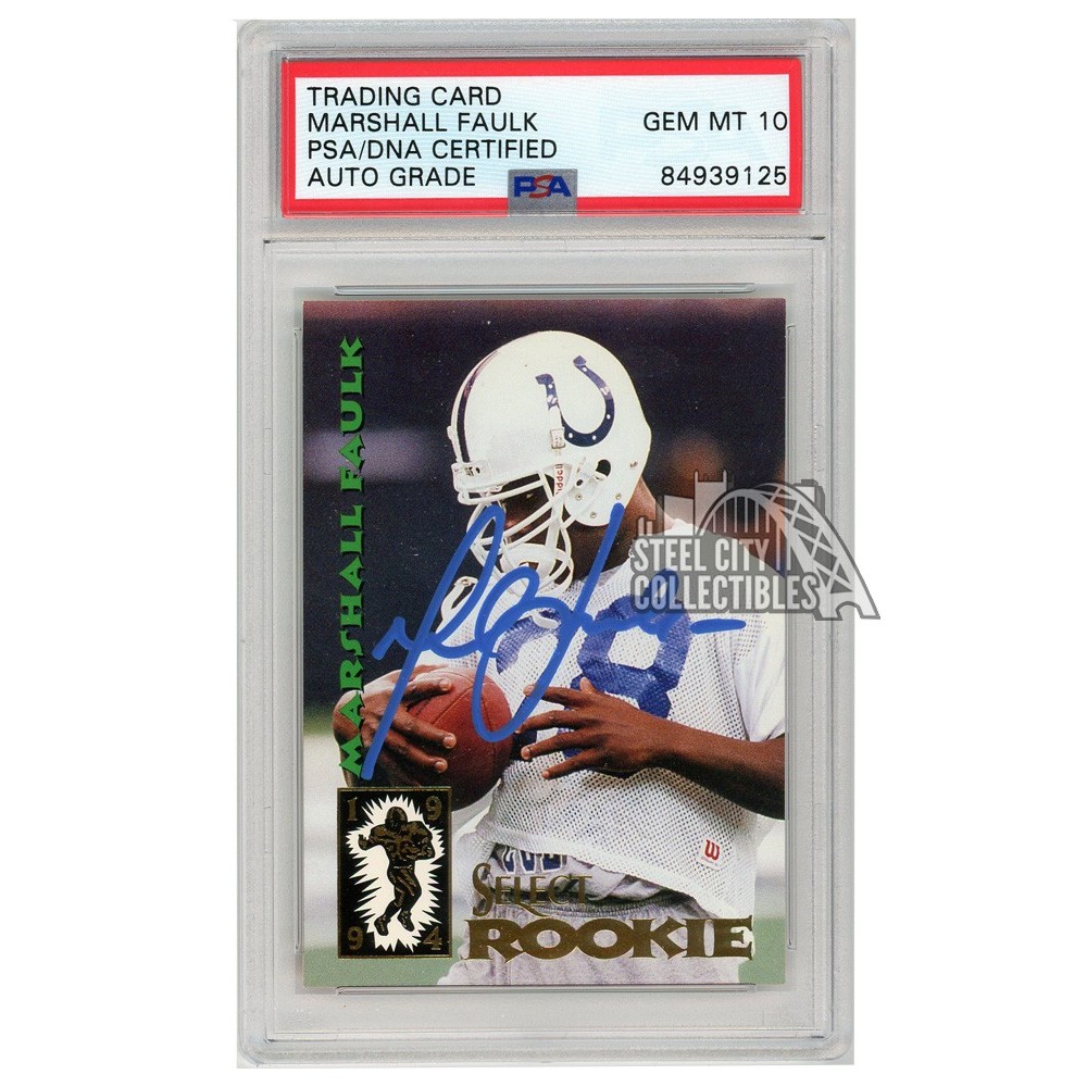 Marshall Faulk 1994 Pinnacle Select Autograph Rookie Card #200 PSA/DNA ...