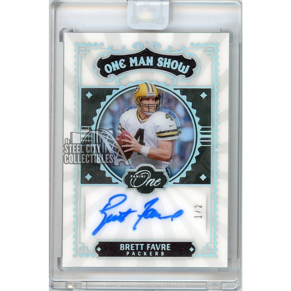 Brett Favre 2021 Panini One One Man Show Autograph Card #158 1/2