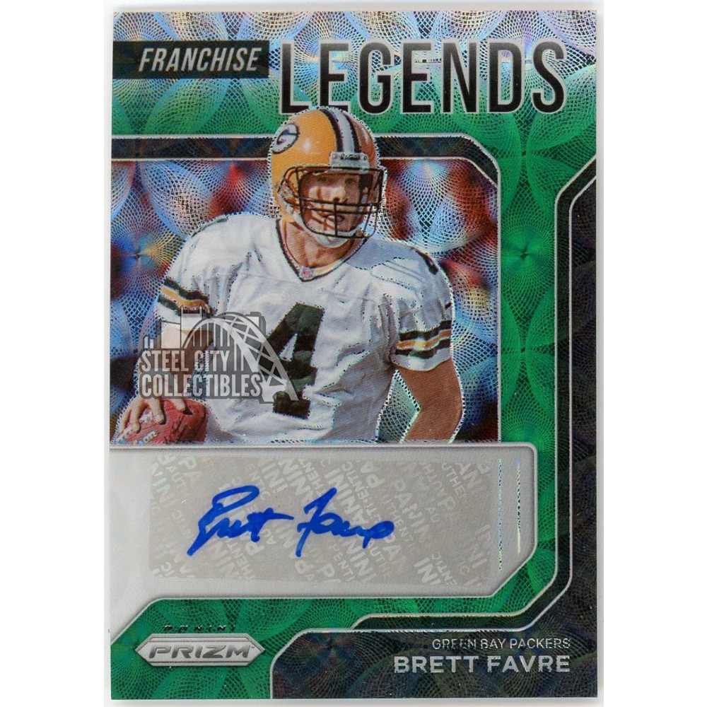 Brett Favre 2021 Panini Prizm Franchise Legends Green Scope