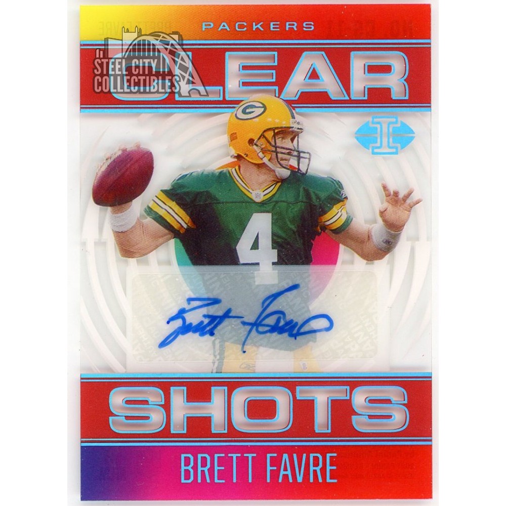 NFL Brett Favre サインカード Brett Favre 2021 Panini Illusions Clear Shots Autograph Card #CS