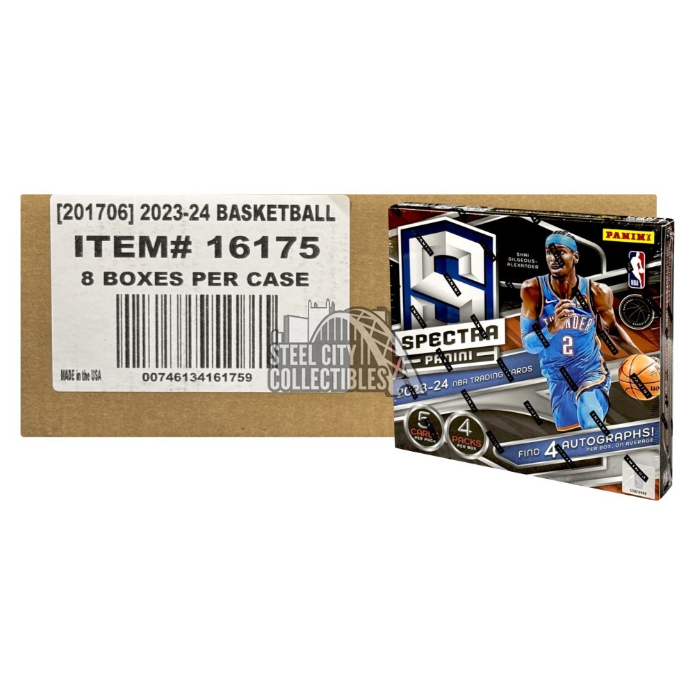 2023-24 Panini Spectra Basketball Hobby 8-Box Case | Steel