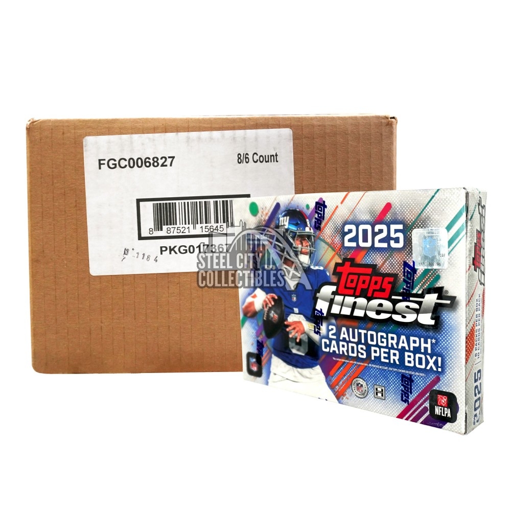 2025 Topps Finest Football Hobby 8-Box Case | Steel City Collectibles