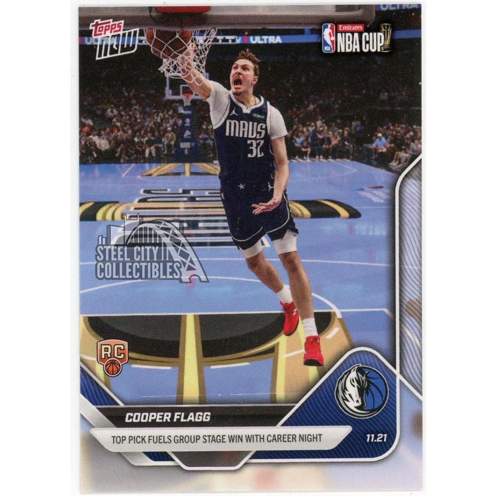 Cooper Flagg 2025-26 Topps Now NBA Cup Rookie Card #60 | Steel