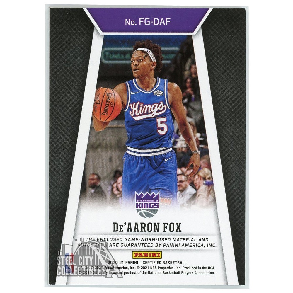 正規品，お買い得 2020-21 Panini select De\'Aaron Fox シルバープリズム　/99 直筆サインカード Auto Panini Prizm sacrament kings フォックス