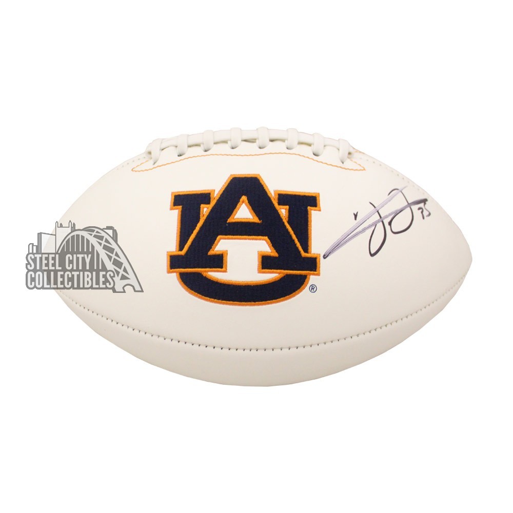 Frank Thomas Autographed Auburn Rawlings White Panel Football - BAS