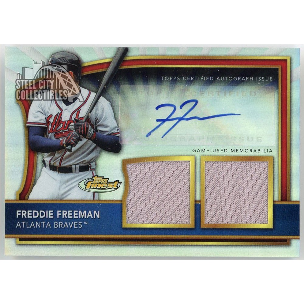 Freddie Freeman 2011 Topps Finest Refractor Rookie Dual Jersey 