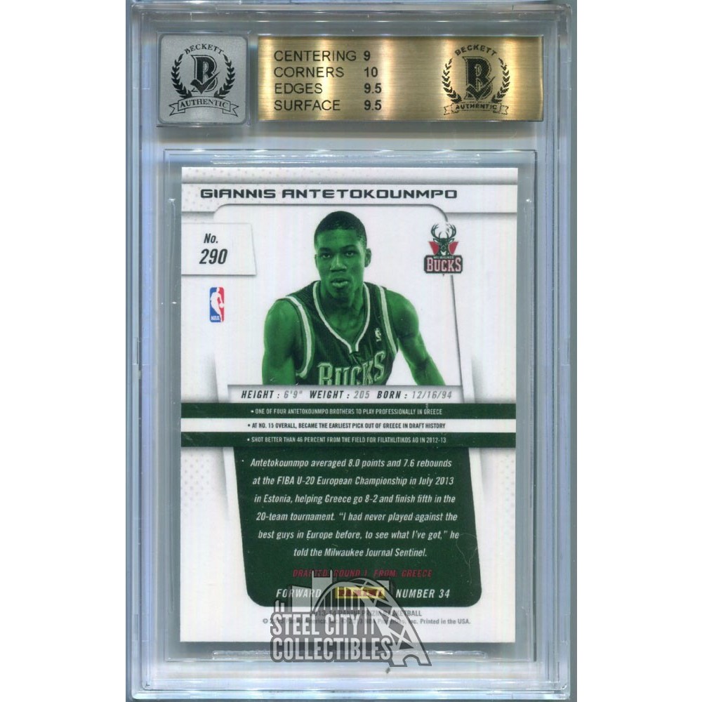Giannis Antetokounmpo 2013-14 Panini Prizm Basketball Auto Rookie