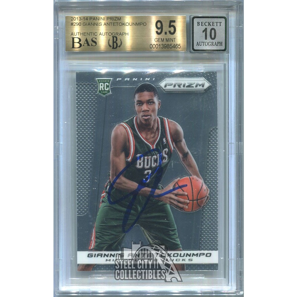 panini prizm 2013-14 Giannis Antetokounmpo RC GIANNIS ANTETOKOUNMPO 2013-14 Panini Prizm ROOKIE #290 BGS 9.5 GEM