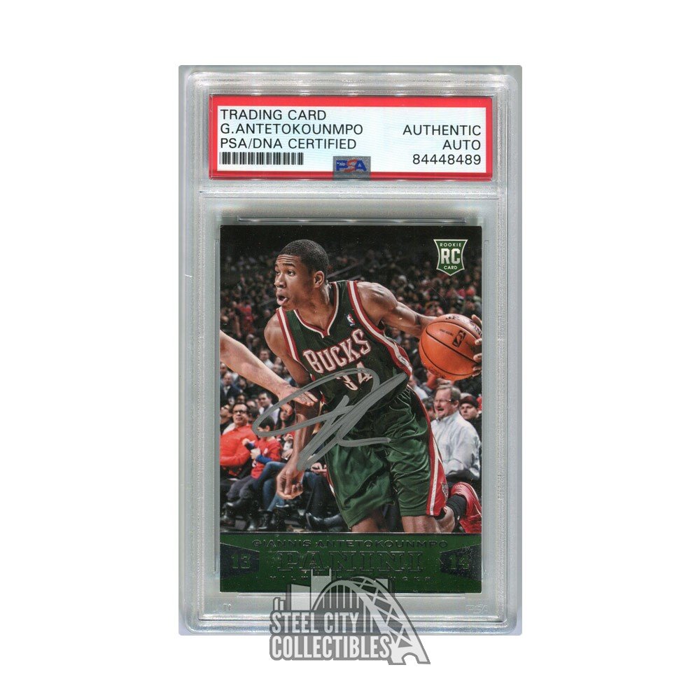 Giannis Antetokounmpo 201314 Panini Basketball RC Rookie Autograph PSA
