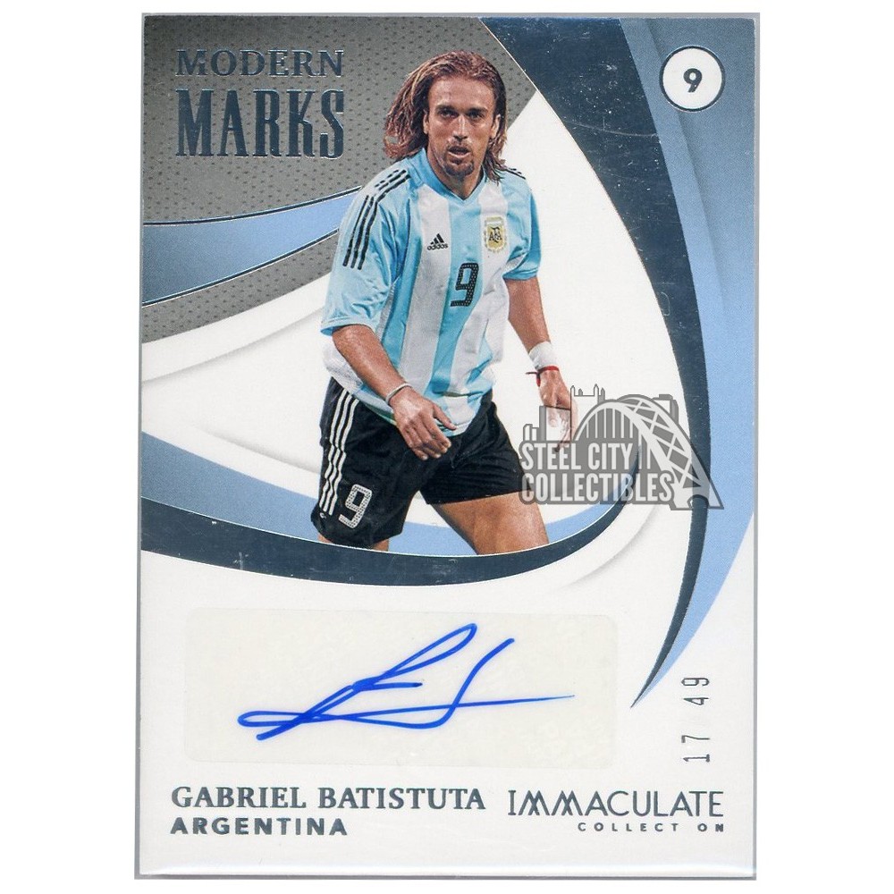 Gabriel Batistuta 2021 Panini Immaculate Modern Marks Autograph