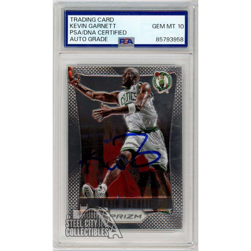 Kevin Garnett 2012-13 Panini Prizm Autograph Card #33 PSA/DNA 10