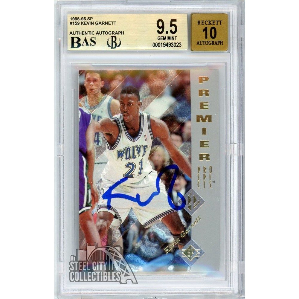 Kevin Garnett 1995-96 Upper Deck SP Autograph Rookie Card #159 BGS