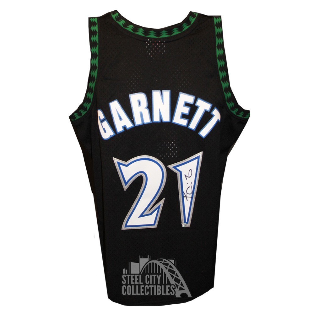 Kevin Garnett Minnesota Timberwolves Autographed Blue Mitchell