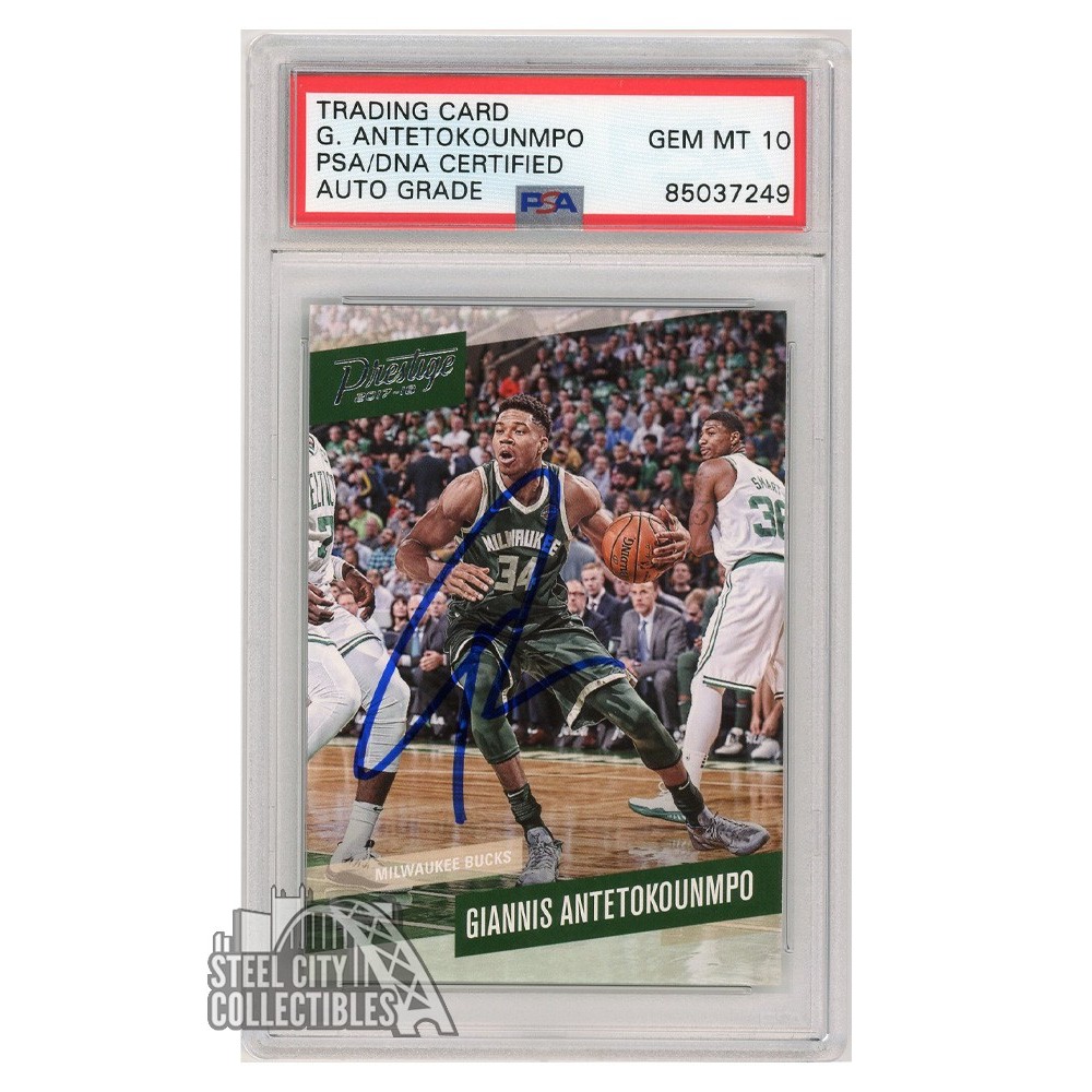 Giannis Antetokounmpo 201718 Panini Prestige Autograph Card 6 PSA/DNA