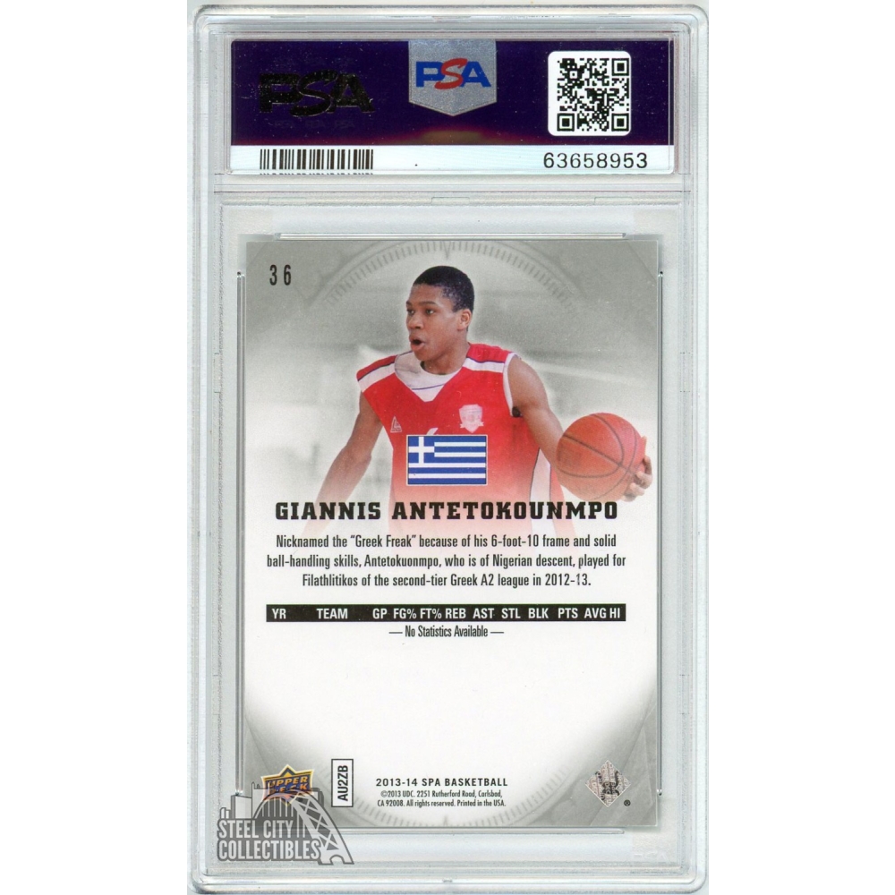 Giannis Antetokounmpo 2013-14 SP Authentic Rookie Autograph Card