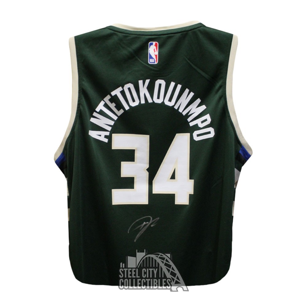 Giannis Antetokounmpo Autographed Basketball Jersey Bucks