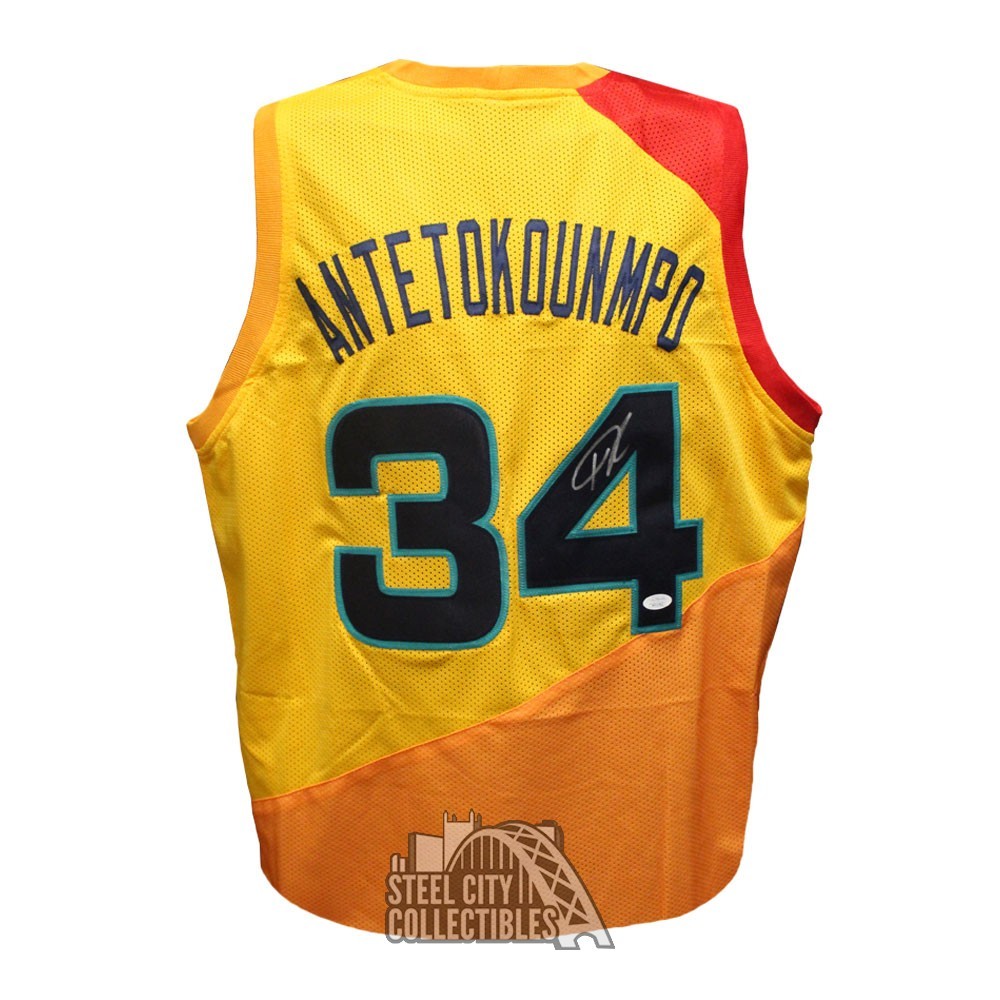 Giannis Antetokounmpo Signed Milwaukee Bucks Custom Jersey (JSA COA)