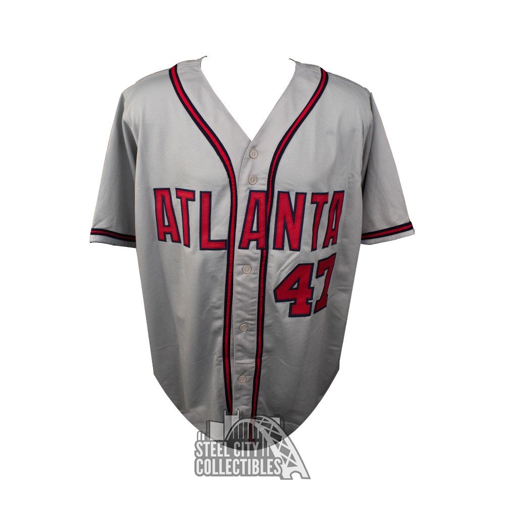 Tom Glavine Autographed Atlanta Custom Gray Baseball Jersey - BAS COA