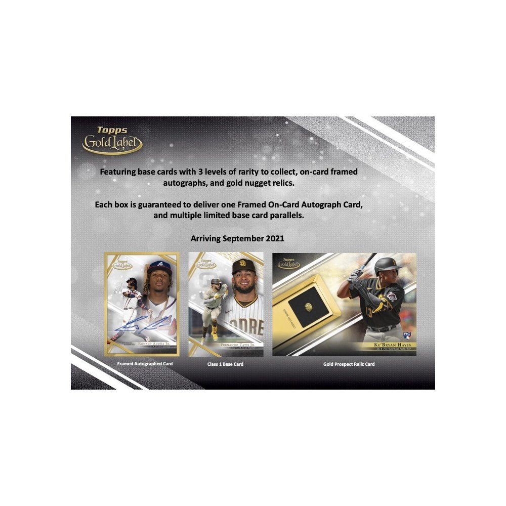 2021 Topps Gold Label Baseball Hobby Box Steel City Collectibles