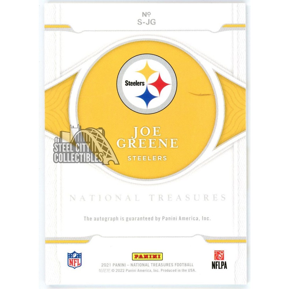 Joe Greene 2021 Panini National Treasures Holo Gold Autograph Card