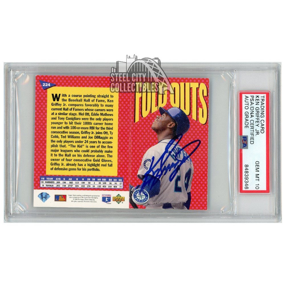 Ken Griffey Jr 1994 Upper Deck Fold Outs Autograph Card #224 PSA