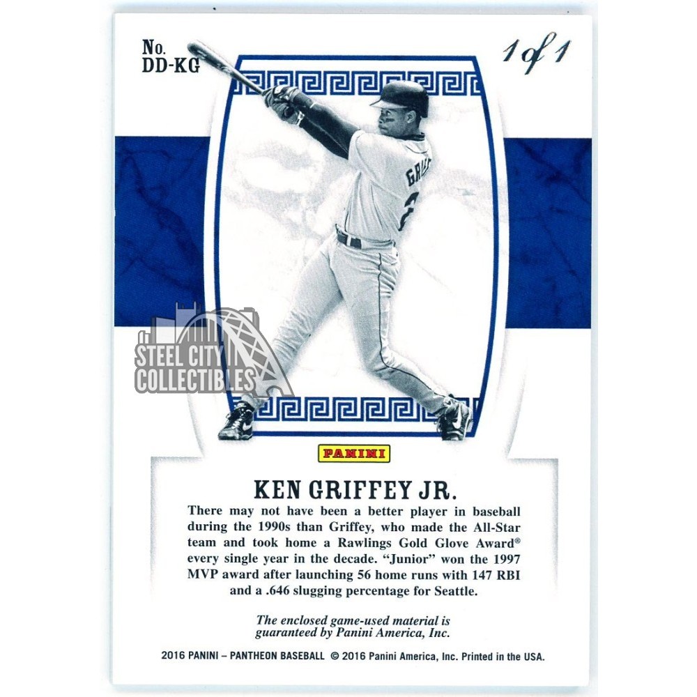 Ken Griffey Jr. 2016 Panini Pantheon Decade Deities Dual Patch