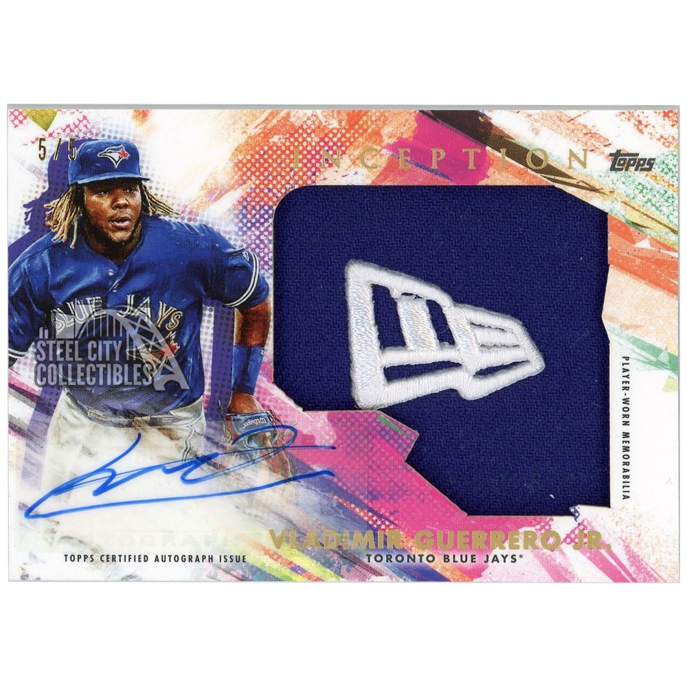 Vladimir Guerrero Jr 2020 Topps Inception Jumbo New Era Logo Hat 