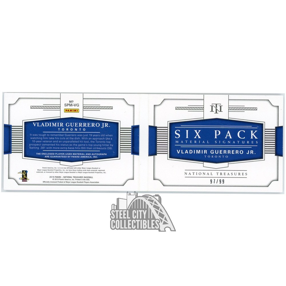 Vladimir Guerrero Jr. 2019 Panini NT Six Pack Rookie Patch