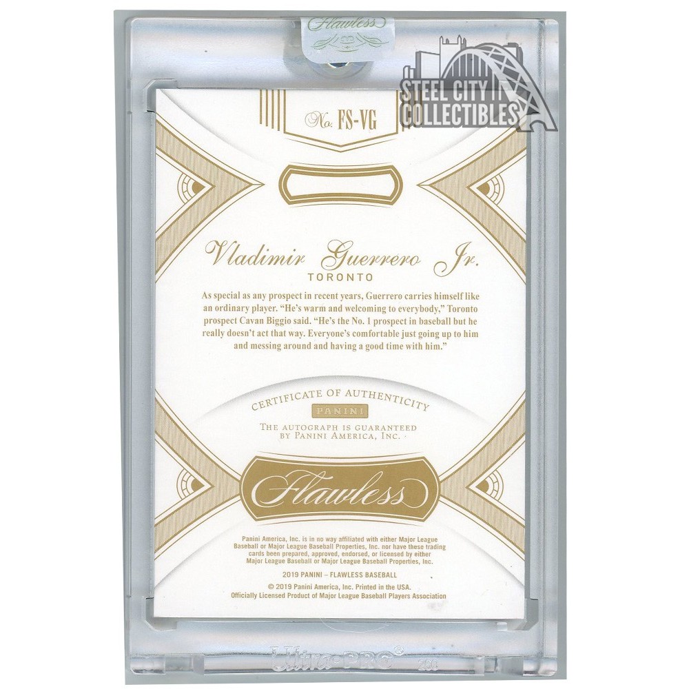 Vladimir Guerrero Jr. 2019 Panini Flawless Signatures Rookie Card