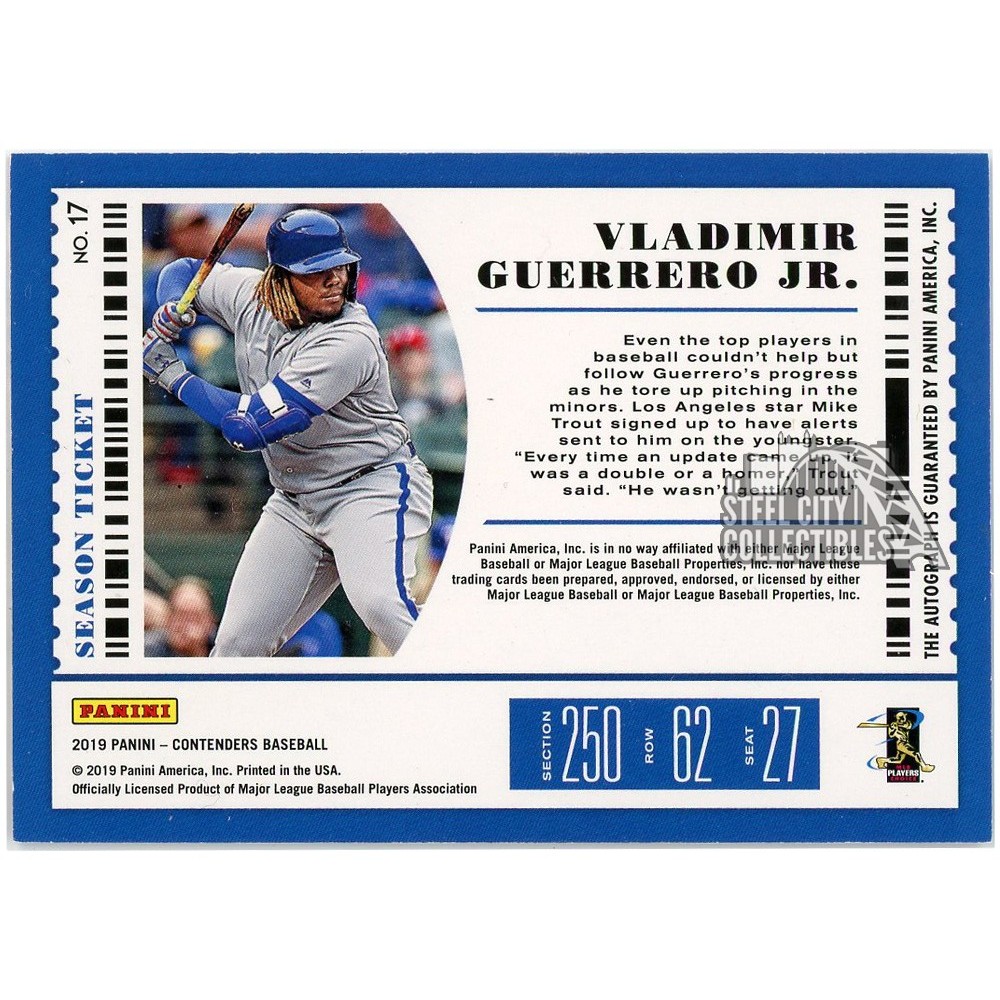 【2025年】高評価レビューアイテム特集 2019 Jr Guerrero Vladimir Panini Ticket Season Contenders その他