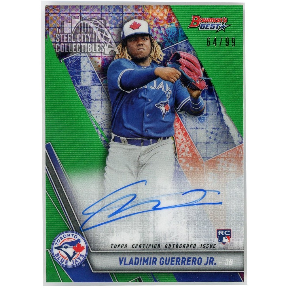 Vladimir Guerrero Jr ルーキー直筆サインカード　状態完璧！ Vladimir Guerrero Jr. 2019 Bowman's Best Green Rookie Auto Card