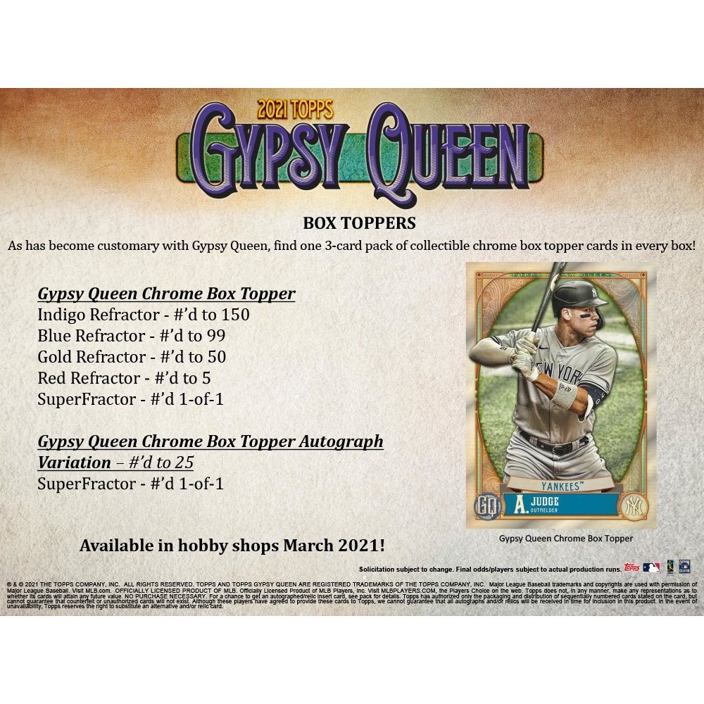 2019 Topps Gypsy Queen Baseball Unopened Factory Sealed Hobby Box ~ 24 Packs 1 