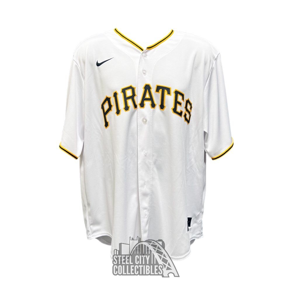 Henry Davis Autographed Pittsburgh White Nike Replica Baseball Jersey - BAS