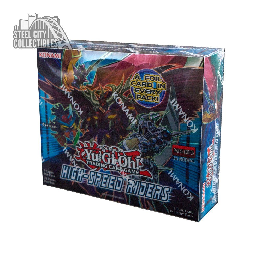 Konami Yu Gi Oh High Speed Riders 1st Edition Booster Box Steel City Collectibles Konami Yu Gi Oh High Speed Riders 1st Edition Booster Box Steel City Collectibles