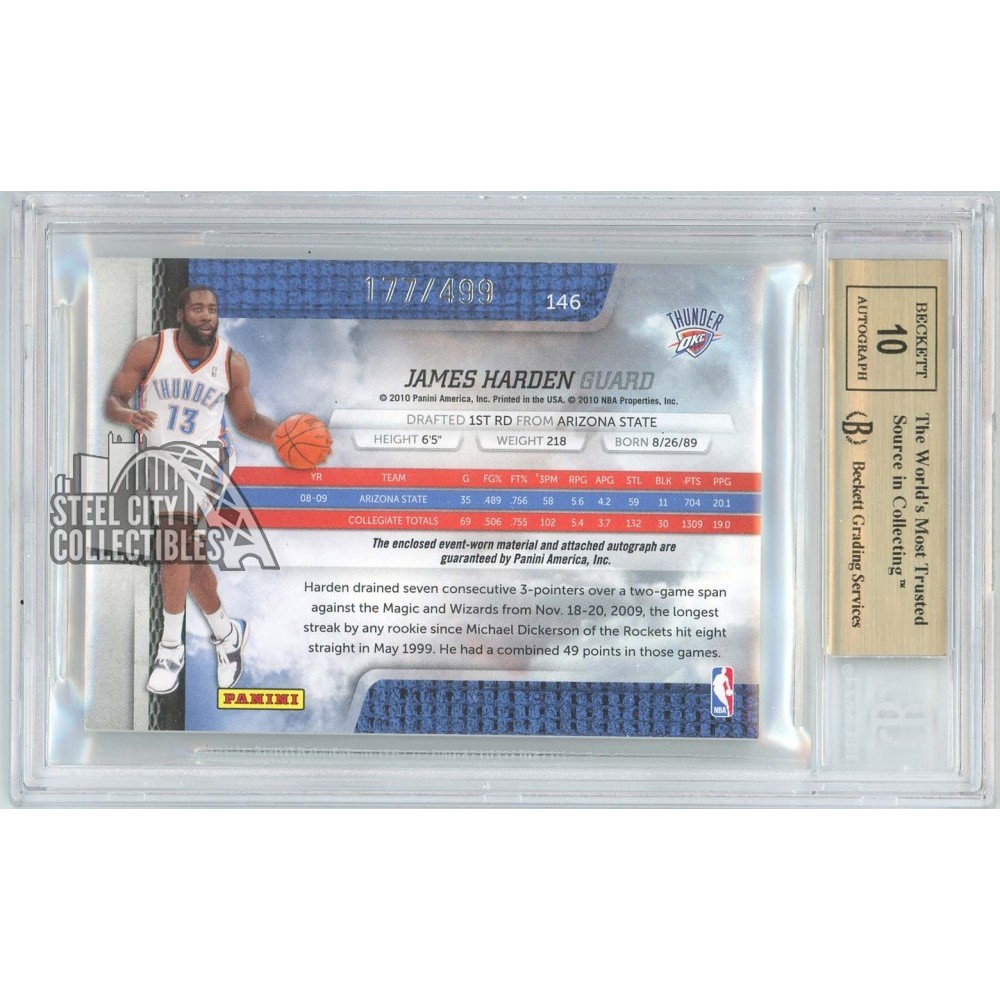 James Harden 2009-10 Panini Absolute Premiere Materials Rookie