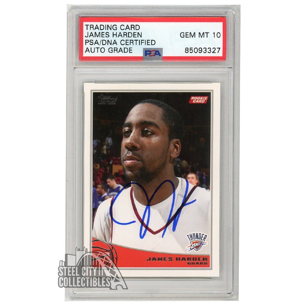 James Harden 2009-10 Topps Autograph Rookie Card #319 PSA/DNA 10 