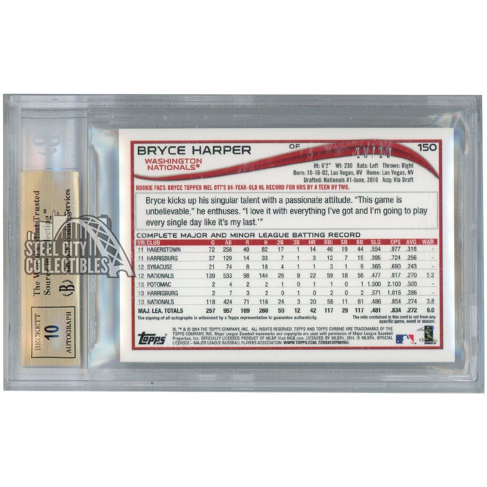 その他 2014 Topps Bryce Harper patch auto 2014 Topps Manufactured Commemorative Rookie Card Patch