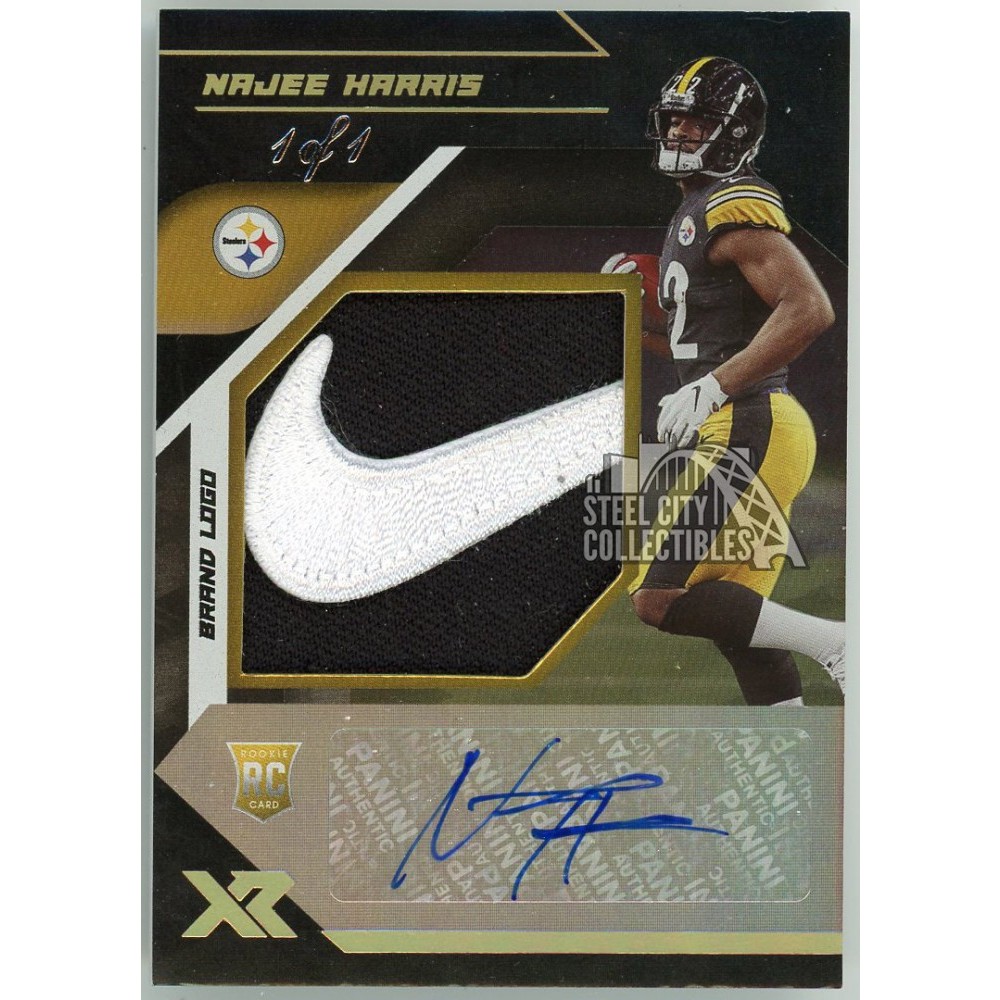 Najee Harris 2021 Panini XR Rookie Nike Swoosh Logo Patch