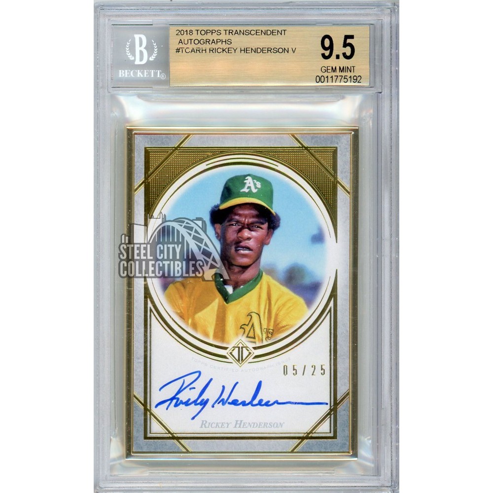 Rickey Henderson 2018 Topps Transcendent Autograph Card #TCA-RH 5