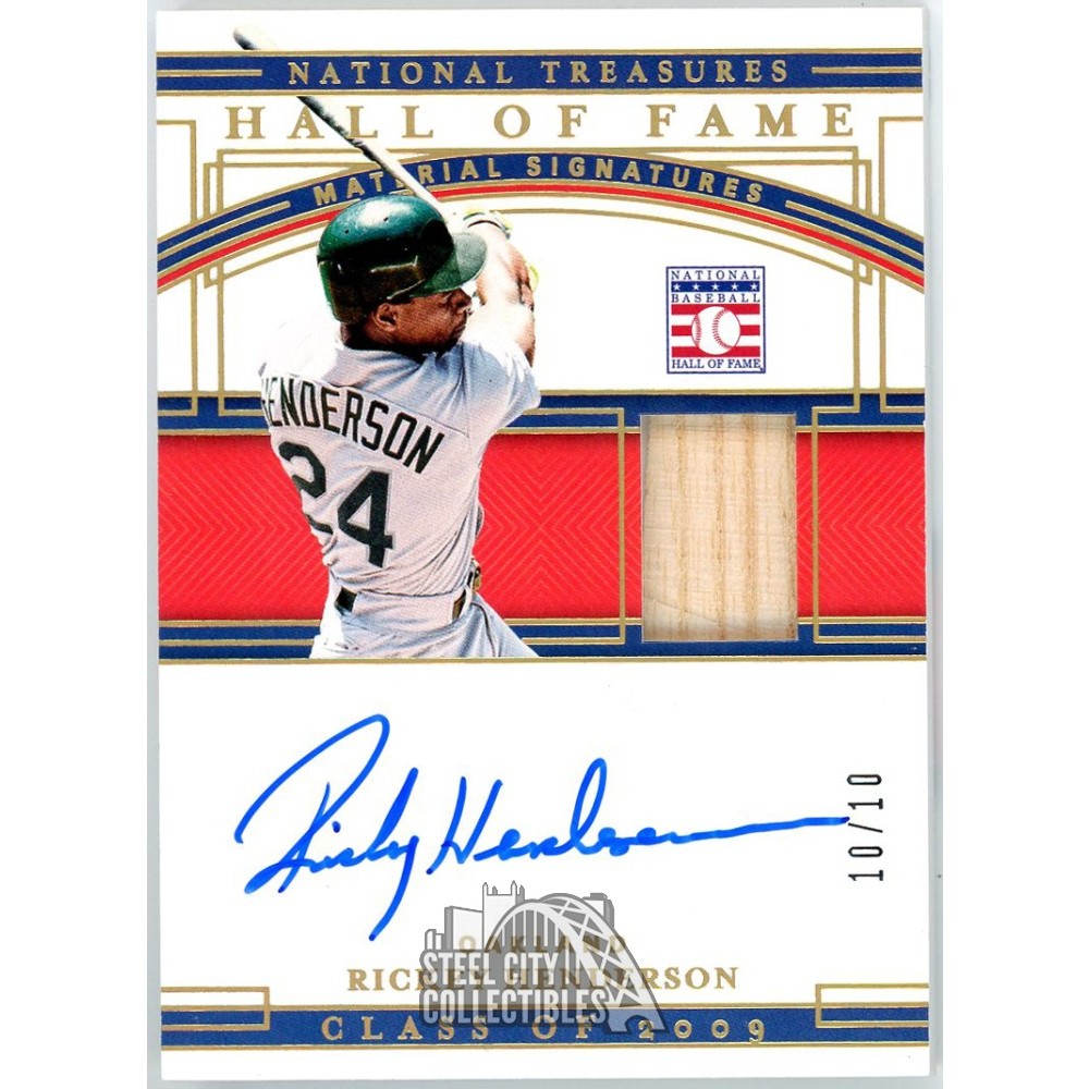 Rickey Henderson 2020 Panini National Treasures HOF Relic Auto