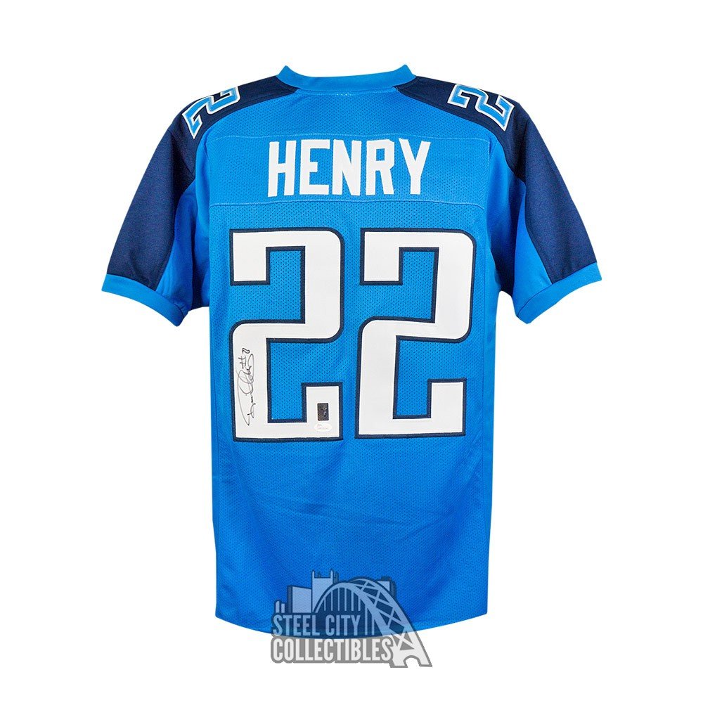 Derrick Henry Tennessee Titans Signed Autograph Custom Jersey JSA Witnessed Certified