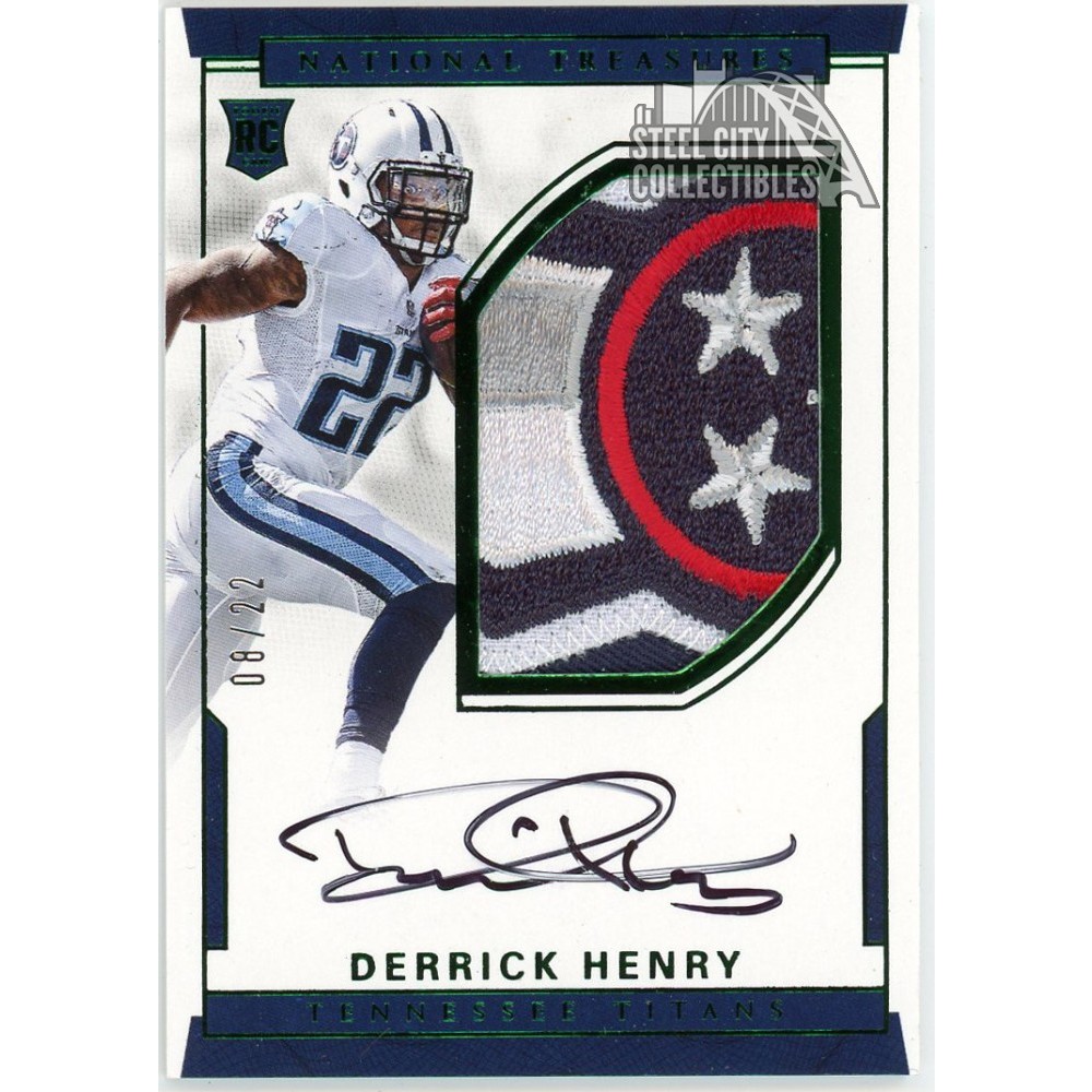 Derrick Henry 2016 Panini National Treasures Green Rookie Logo