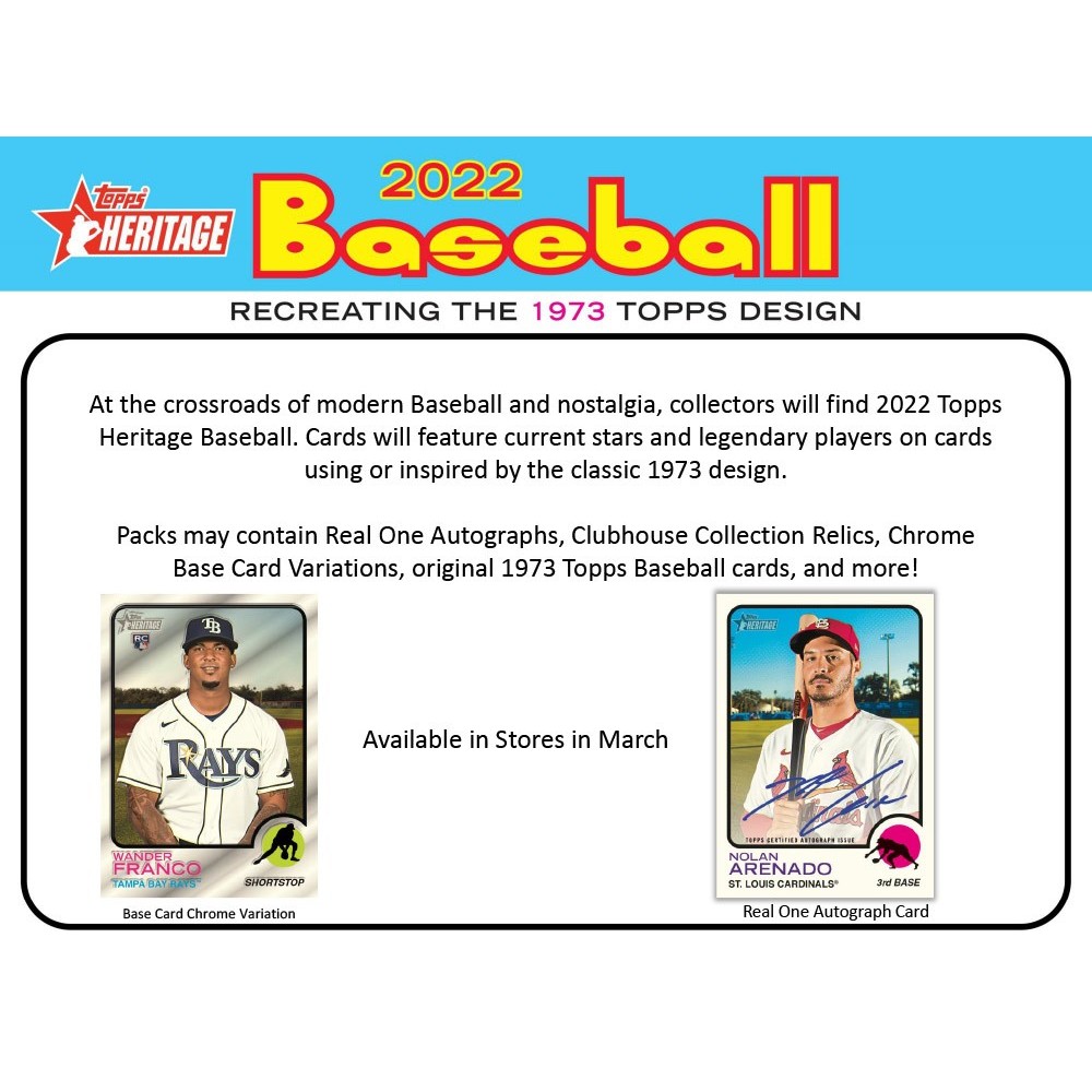 2022 Topps Heritage Baseball 8 Pack Blaster Box | Steel City
