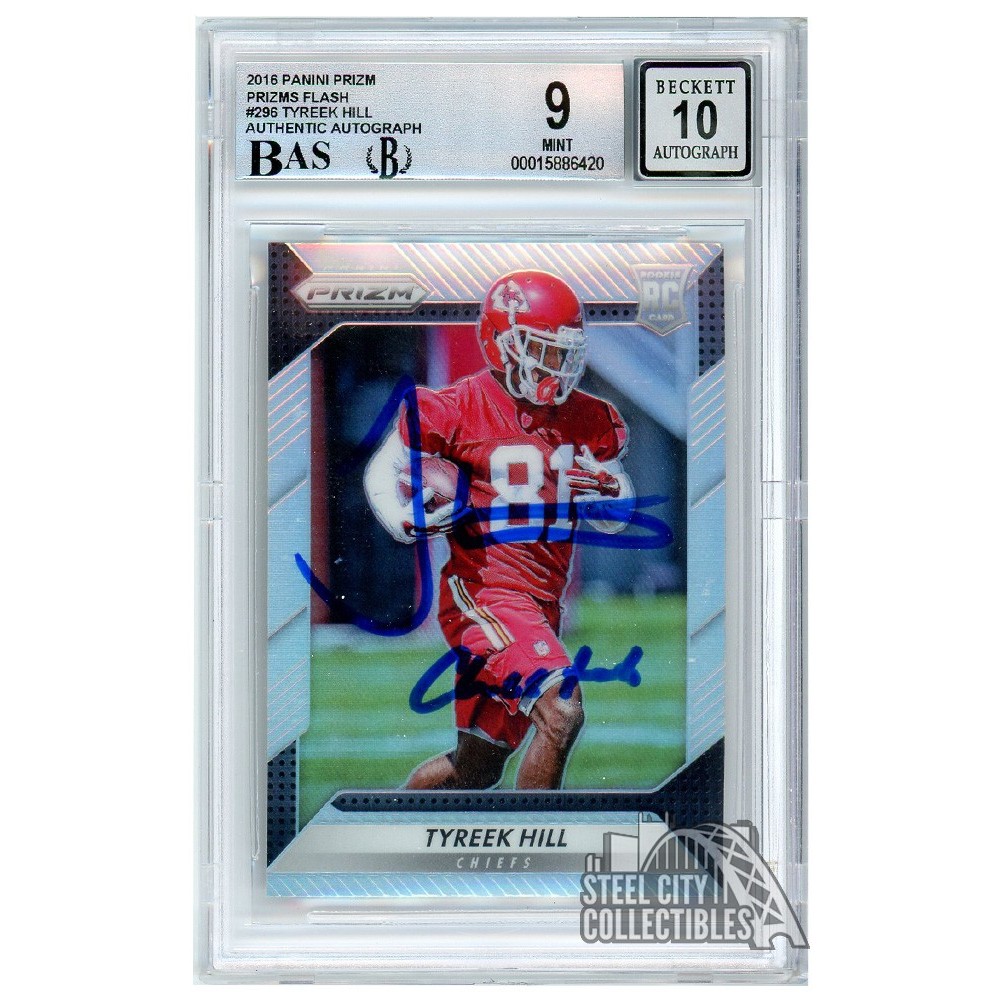 Tyreek Hill 2016 Panini Prizm Silver Autograph "Cheetah" Rookie Card
