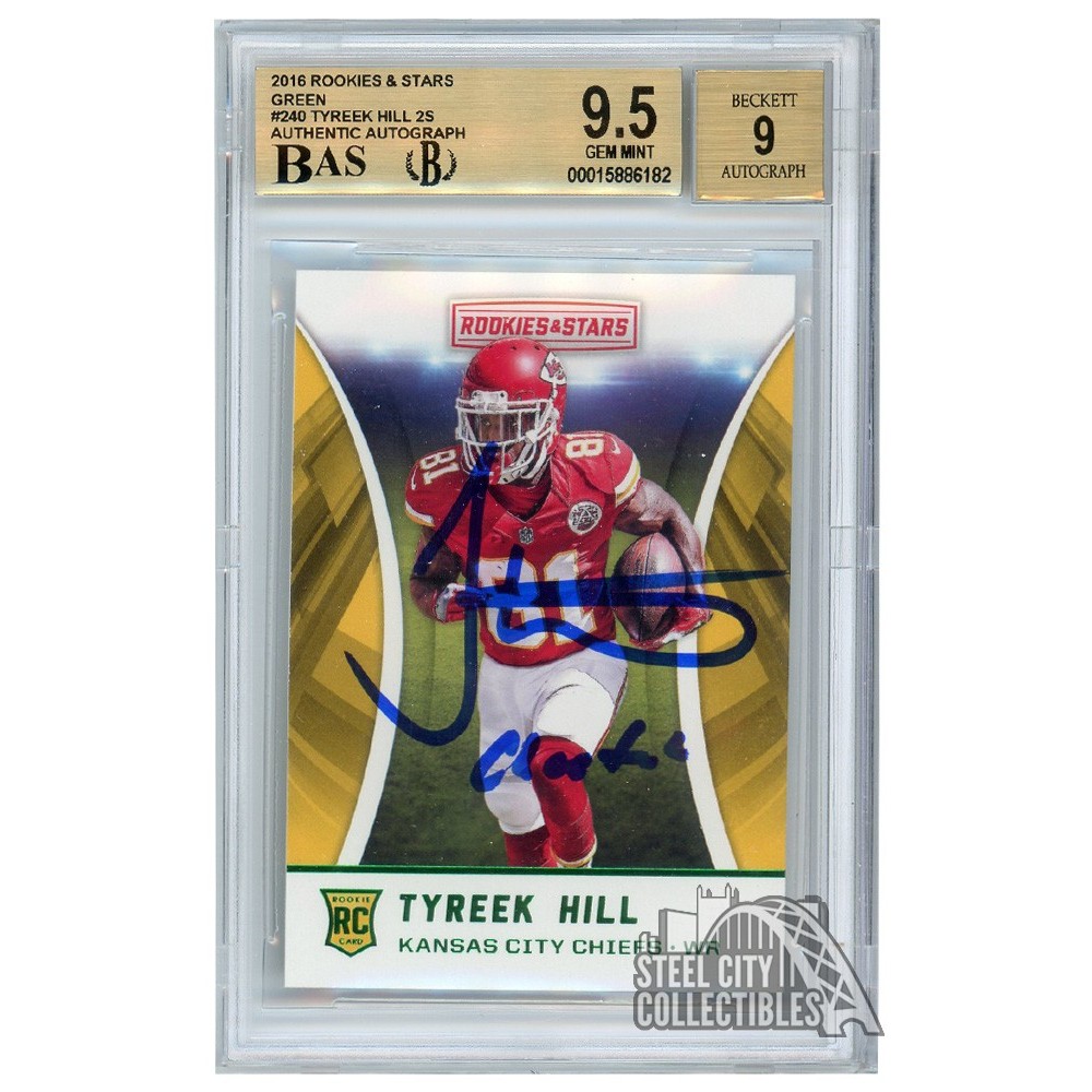 Tyreek Hill 2016 Panini Rookies & Stars Green Autograph 