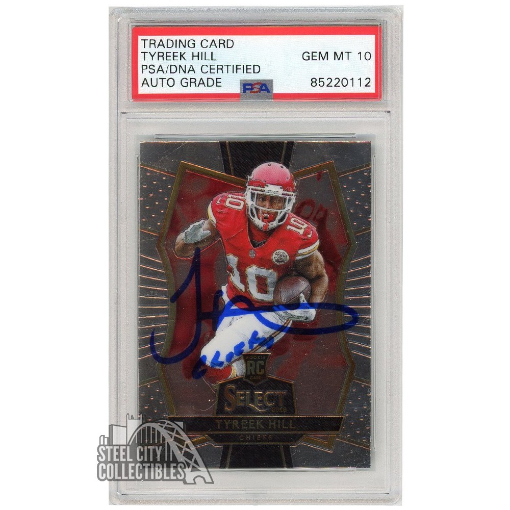 Tyreek Hill 2016 Panini Select "Cheetah" Autograph Rookie Card 170 PSA