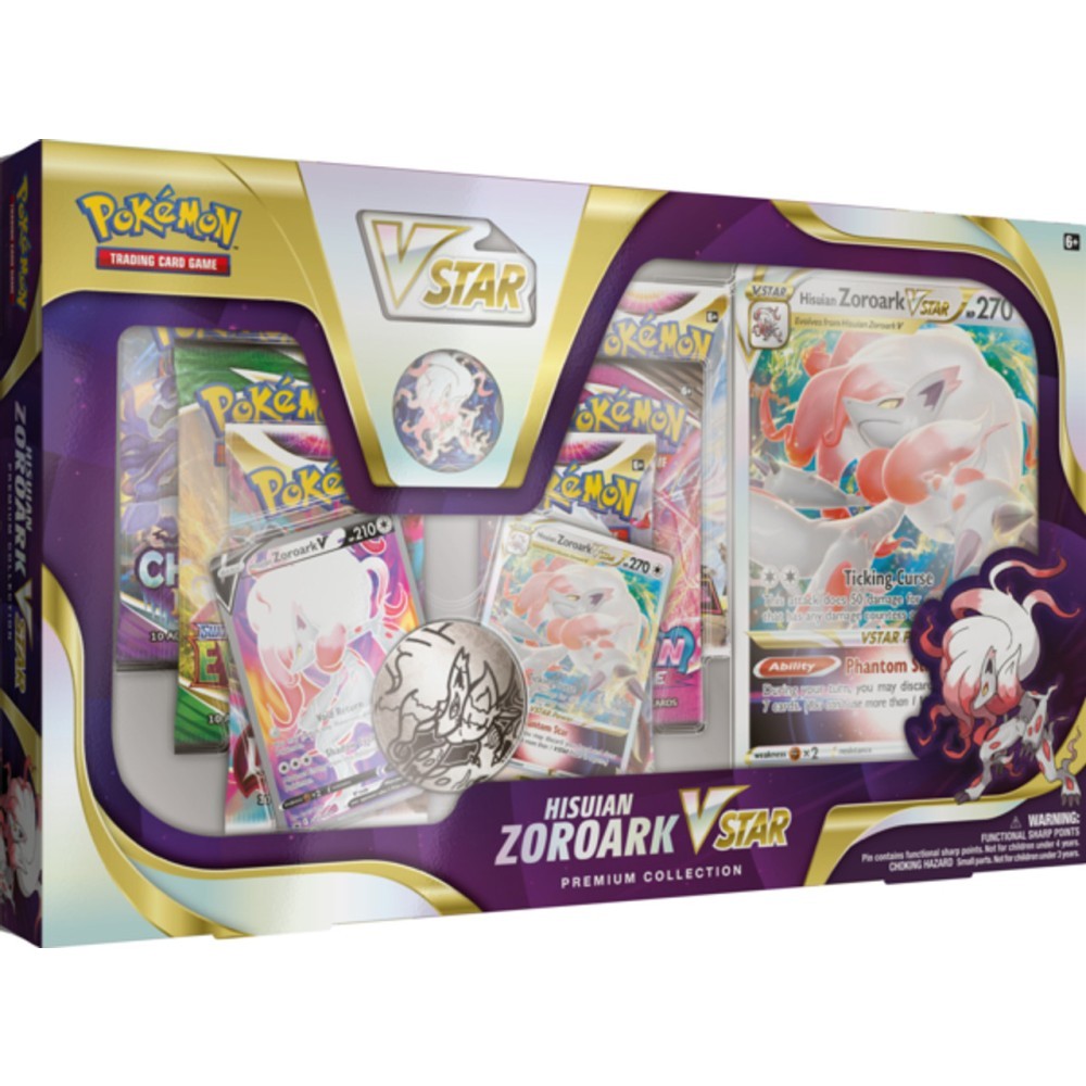 Pokemon Hisuian Zoroark VStar Premium Collection Box Steel City